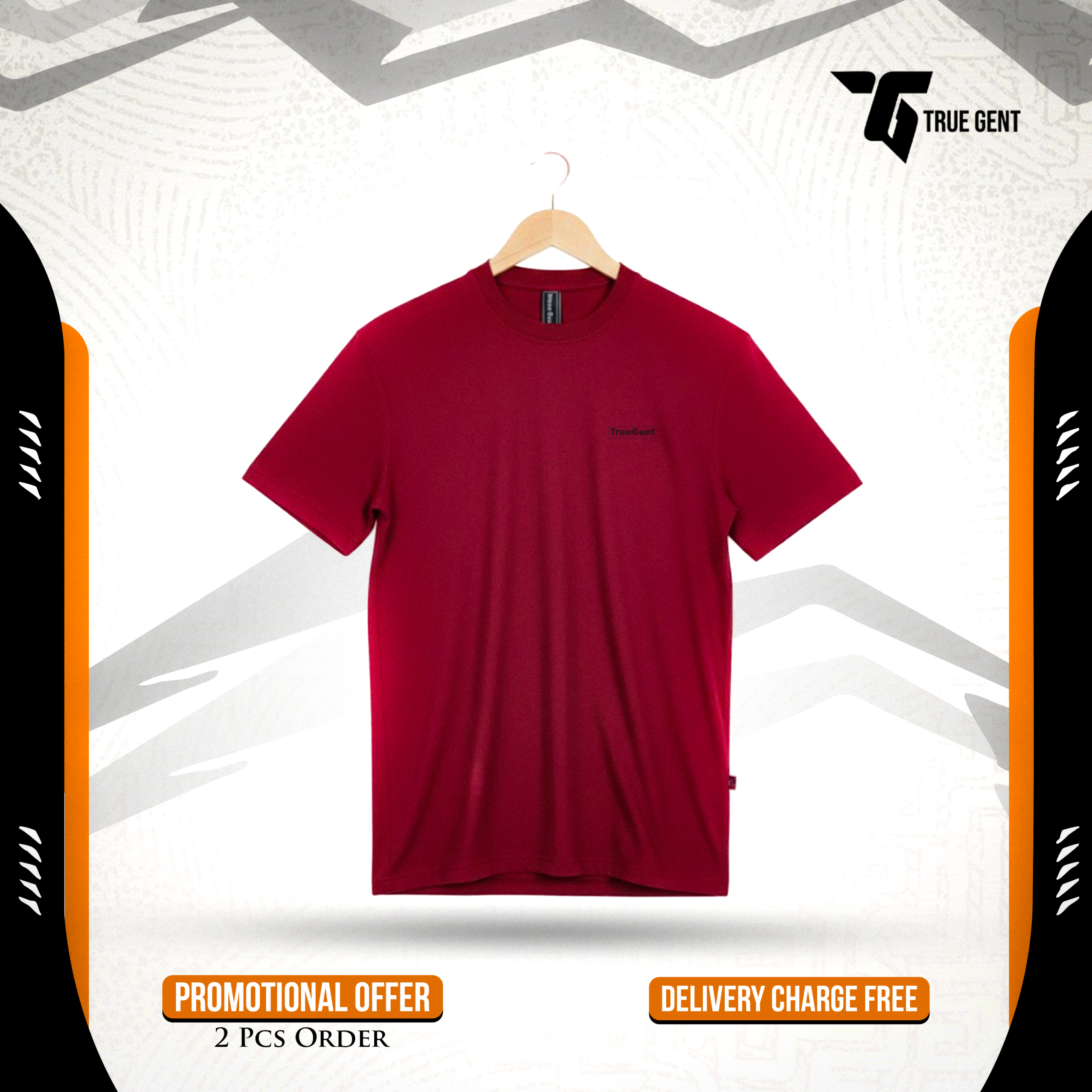 T-shirt design TrueGent Premium Mercerized Cotton T-Shirt - Luxurious Slim & Regular Fit - Image 1